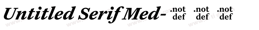 Untitled Serif Med字体转换